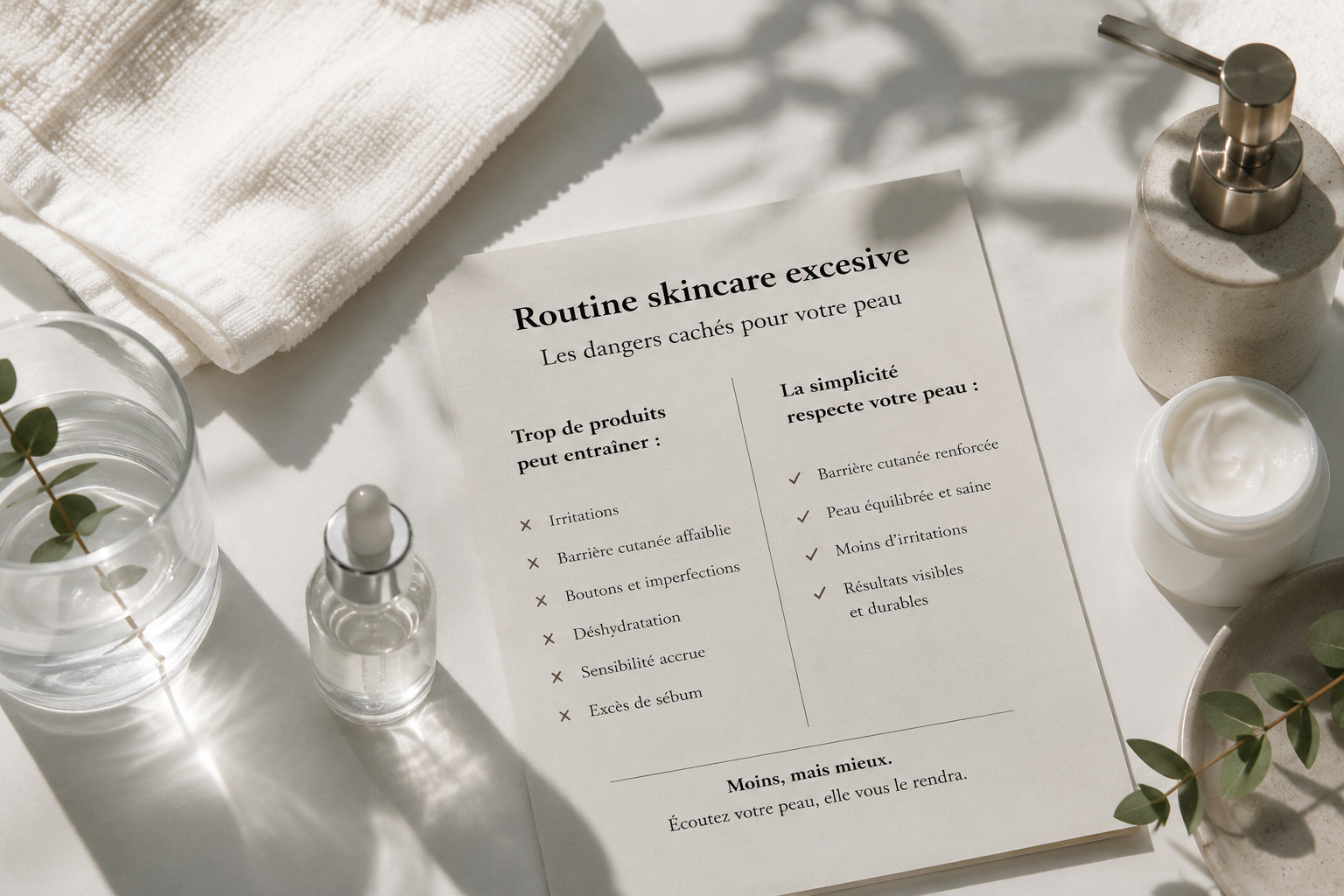 Routine skincare excessive : les dangers cachés pour votre peau ! Afbeelding