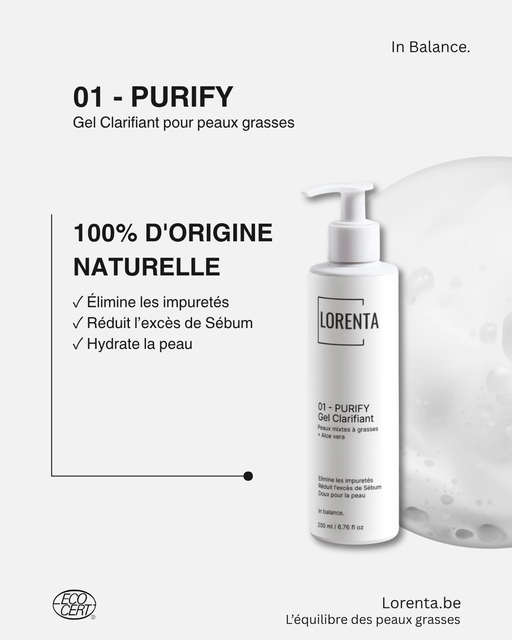 01 - PURIFY Gel Clarifiant  + Aloe vera