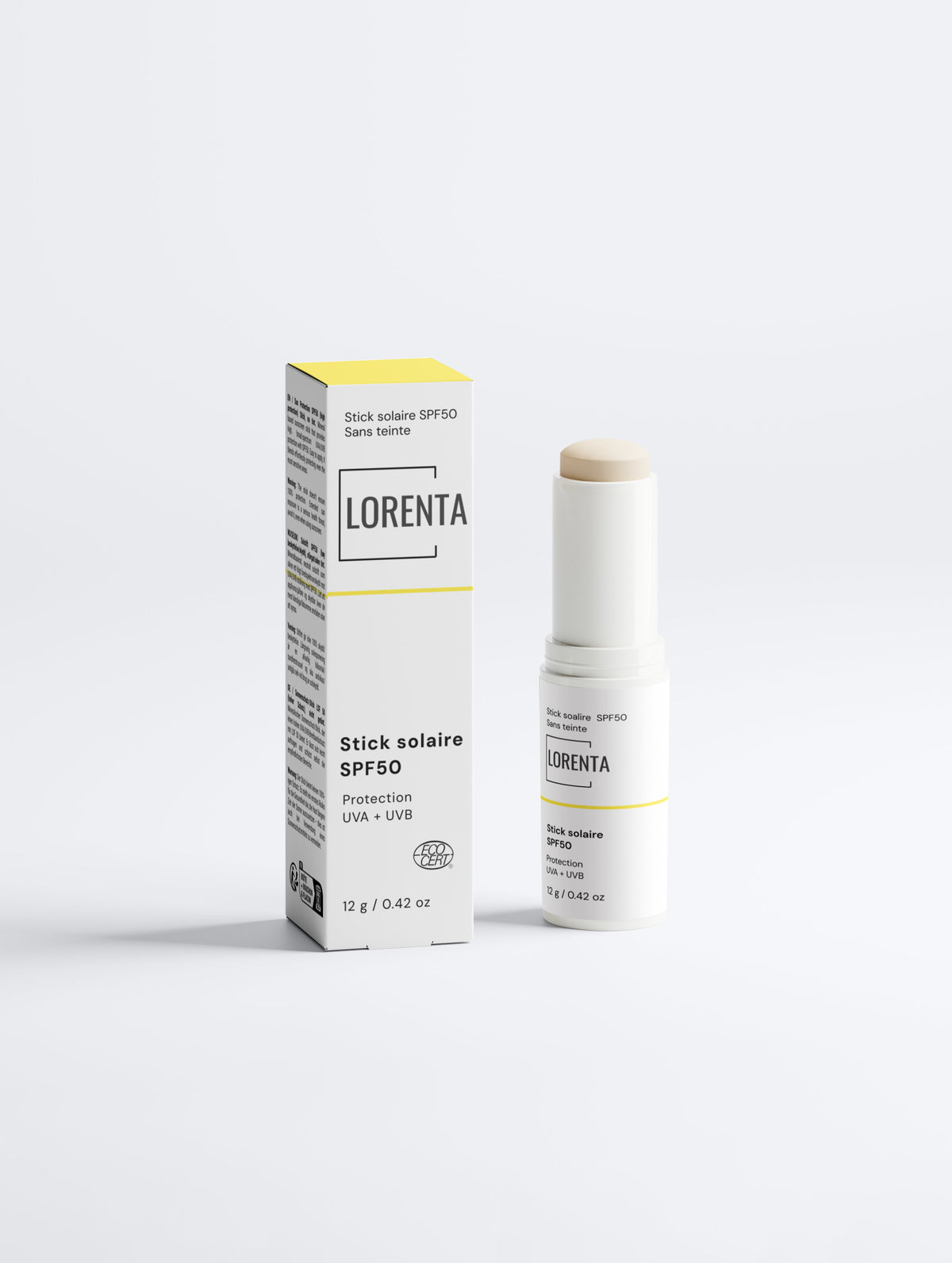 Stick de protection solaire SPF50, sans teinte